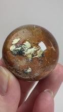 Load and play video in Gallery viewer, Garden Quartz Golden Rutile and/or Cubic Golden Pyrite Sphere • High Grade • RARE