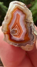 Load and play video in Gallery viewer, High-Grade Parallax Banded Laguna Agate – Bright Orange, Red, & White Banding from Mexico
