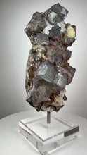 Load and play video in Gallery viewer, QR Code Fluorite with Druzy Chalcedony from Guizhou Province, China