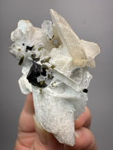 Load image into Gallery viewer, Dark Green Cap Stak Nala Tourmaline on Cleavelandite Matrix – Haramosh Mountains, Pakistan
