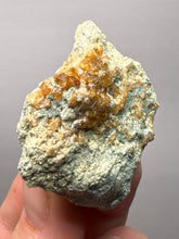 Load image into Gallery viewer, Hessonite Garnet Cluster on Matrix – Natural Collector Specimen from Pakistan | High-Grade Orange-Red Garnet Crystals
