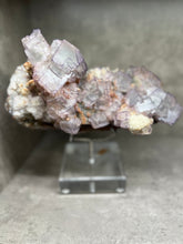 Load image into Gallery viewer, QR Code Fluorite with Druzy Chalcedony from Guizhou Province, China
