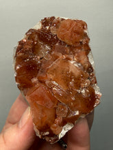 Load image into Gallery viewer, Rare Red Apophyllite + Druzy Red Stilbite Flowers — Deccan Traps, India

