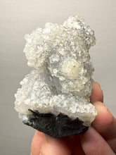 Load image into Gallery viewer, Druzy Chalcedony Stalactite with Druzy Clear Apophyllite | Maharashtra, India
