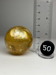 Golden Calcite Sphere • High Grade