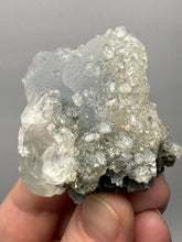 Load image into Gallery viewer, Druzy Chalcedony Stalactite with Druzy Clear Apophyllite &amp; Optical Calcite | Maharashtra, India
