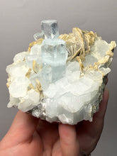 Load image into Gallery viewer, Premium Aquamarine with Mica on Matrix  Collector Mineral Specimen – Nagar Valley, Pakistan
