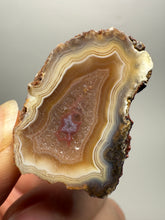 Load image into Gallery viewer, Polished Malawi Agate Half – High-Grade African Banded Agate Display Specimen

