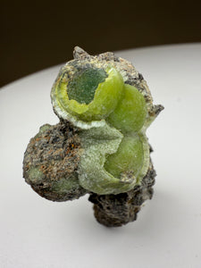 Green Wavellite Cluster Mineral Specimen • Arkansas, USA