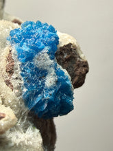 Load image into Gallery viewer, Rare Electric Blue Cavansite on Druzy Matrix – Collector Mineral Specimen | India
