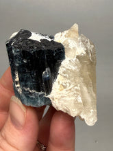 Load image into Gallery viewer, Blue Cap Tourmaline on Quartz Specimen – Pakistan
