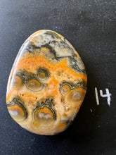 Load image into Gallery viewer, Bumblebee Jasper Agate Palm Stone from West Java, Indonesia • AAA High Grade
