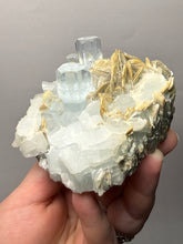 Load image into Gallery viewer, Premium Aquamarine with Mica on Matrix  Collector Mineral Specimen – Nagar Valley, Pakistan
