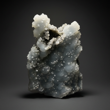 Load image into Gallery viewer, BIG Druzy Chalcedony Stalactite with Druzy Clear Apophyllite | Maharashtra, India
