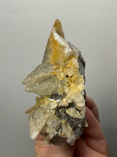 Load image into Gallery viewer, Isometric Fluorite &amp; Scalenohedral Calcite Specimen | Pakistan Mineral Collector Display Piece
