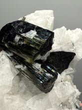 Load image into Gallery viewer, Dark Green Cap Stak Nala Tourmaline on Cleavelandite Matrix – Haramosh Mountains, Pakistan
