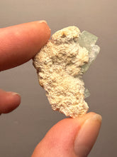 Load image into Gallery viewer, Luminous Mint Apophyllite with Glittering Druzy Sugar Quartz – India
