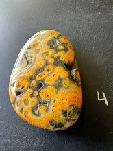 Load image into Gallery viewer, Bumblebee Jasper Agate Palm Stone from West Java, Indonesia • AAA High Grade
