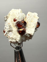 Load image into Gallery viewer, High-Grade Naturally Faceted Red Spessartine Garnet on Matrix — Skardu, Pakistan
