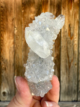 Load image into Gallery viewer, Clear Gem Apophyllite Encrusted Stalactite • Maharashtra, India
