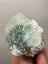 Load image into Gallery viewer, Druzy Green Apophyllite on Red &amp; Green Heulandite – Deccan Traps, Maharashtra, India
