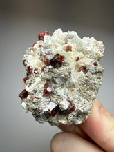 Load image into Gallery viewer, High-Grade Naturally Faceted Red Spessartine Garnet on Matrix — Skardu, Pakistan
