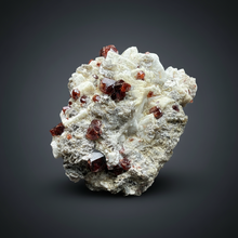 Load image into Gallery viewer, High-Grade Naturally Faceted Red Spessartine Garnet on Matrix — Skardu, Pakistan
