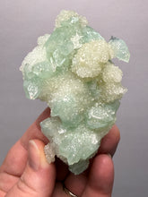 Load image into Gallery viewer, Luminous Mint Apophyllite with Glittering Druzy Sugar Quartz – India
