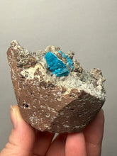 Load image into Gallery viewer, Rare Electric Blue Cavansite on Druzy Matrix – Collector Mineral Specimen | India
