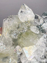 Load image into Gallery viewer, High-Grade Green Apophyllite on Black Chalcedony – Deccan Traps, Maharashtra, India (Collector Cabinet Specimen)

