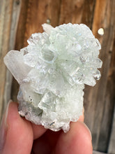 Load image into Gallery viewer, Light Mint Green Radial (Disco Ball) Apophyllite + Pink Stilbite • Maharashtra, India
