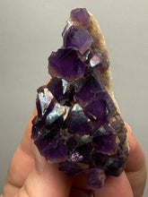 Load image into Gallery viewer, Premium Hematite-Phantom Deep Magenta Ametrine Cluster | Deccan Traps, India | Collector Mineral Specimen
