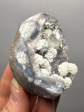 Load image into Gallery viewer, Mordenite with Optical Calcite on Druzy Chalcedony | Mineral Cabinet Specimen | Deccan Traps, India
