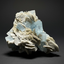 Load image into Gallery viewer, Premium Aquamarine with Mica on Matrix  Collector Mineral Specimen – Nagar Valley, Pakistan
