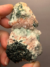 Load image into Gallery viewer, High-Grade Gemmy Green Apophyllite on White Stilbite  | Deccan Traps, Maharashtra, India
