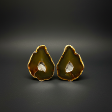 Load image into Gallery viewer, High-Grade Indonesian Sumatra Agate Pair – Vibrant Banded Chalcedony with Rich Color Zoning | Ethical Lapidary &amp; Collector Display Specimens
