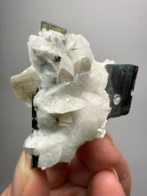 Load image into Gallery viewer, Dark Green Cap Stak Nala Tourmaline with Cleavelandite Matrix – Haramosh Mountains, Pakistan
