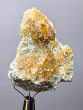 Load image into Gallery viewer, Hessonite Garnet Cluster on Matrix – Natural Collector Specimen from Pakistan | High-Grade Orange-Red Garnet Crystals

