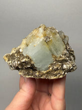 Load image into Gallery viewer, Premium Aquamarine with Mica on Matrix

Collector Mineral Specimen – Nagar Valley, Pakistan

