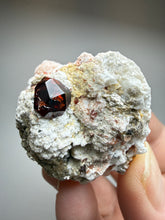 Load image into Gallery viewer, High-Grade Naturally Faceted Red Spessartine Garnet on Matrix — Skardu, Pakistan
