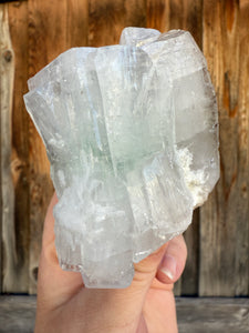 Mint Green Apophyllite w Red Phantoms • Maharashtra, India