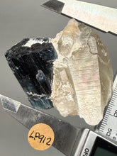Load image into Gallery viewer, Blue Cap Tourmaline on Quartz Specimen – Pakistan
