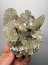 Load image into Gallery viewer, LARGE Silvery Bladed “Rose” Calcite Cluster – Yaogangxian Mine, Hunan, China
