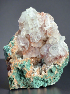 Red Apophyllite on Green Heulandite • Maharashtra, India