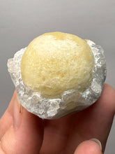 Load image into Gallery viewer, Rare Botryoidal Yellow Fluorite on Quartz Matrix  Collector Mineral Specimen – Maharashtra, India

