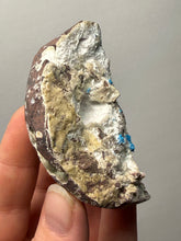 Load image into Gallery viewer, Rare Electric Blue Pentagonite on Druzy Matrix – Collector Mineral Specimen | India

