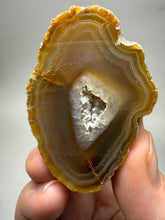 Load image into Gallery viewer, Indonesian Sumatra Agate Pair – Vibrant Banded Chalcedony with Rich Color Zoning and Quartz| Ethical Lapidary &amp; Collector Display Specimens
