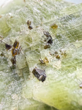 Load image into Gallery viewer, Electric Green Diopside on Quartz – Collector Mineral Specimen (Gilgit-Baltistan) Pakistan
