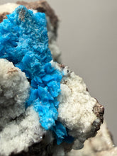 Load image into Gallery viewer, Rare Electric Blue Cavansite on Druzy Matrix – Collector Mineral Specimen | India
