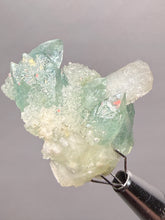 Load image into Gallery viewer, Luminous Mint Apophyllite with Glittering Druzy Sugar Quartz – India
